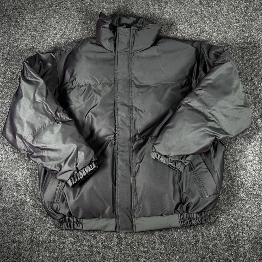 Essentials Fear Of God Jacket M iridescent Puffer Down Quilted Full Zip NEW FOG